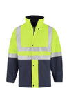 RIGGERS HI VIS SAFETY QUILTED STORM JACKET WITH REFLECTIVE TWO TONE