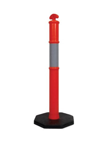 BOLLARD WITH REFLECTIVE COLLAR