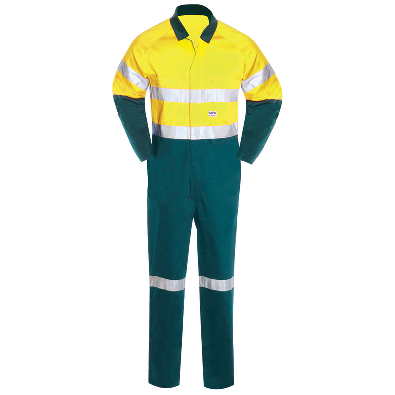 RIGGERS HEAVY WEIGHT 100% COTTON DRILL OVERALL - TWO TONE REFLECTIVE