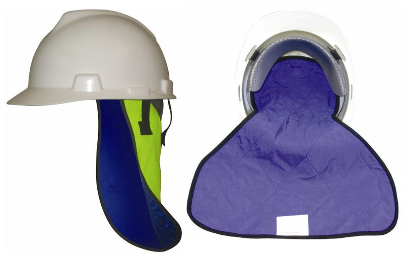 EVAPORATIVE HARD HAT COOLER WITH NECK SHADE